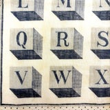 Most Perfect Block Letters Alphabet Scarf with Polka Dot Border