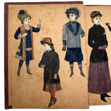 Of a Different Ilk, Exceptional Hand-colored, Artfully Composed Victorian Pictorial Scrapbook