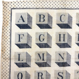 Most Perfect Block Letters Alphabet Scarf with Polka Dot Border