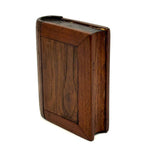 Sweet Little Antique Book Shaped Secret Opening Box with Inlaid Bird