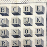 Most Perfect Block Letters Alphabet Scarf with Polka Dot Border