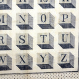 Most Perfect Block Letters Alphabet Scarf with Polka Dot Border