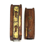 Sweet Little Antique Book Shaped Secret Opening Box with Inlaid Bird