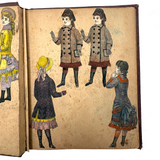 Of a Different Ilk, Exceptional Hand-colored, Artfully Composed Victorian Pictorial Scrapbook