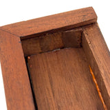 Sweet Little Antique Book Shaped Secret Opening Box with Inlaid Bird
