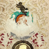May You Be Happy, 19th C. Paper Lace Love Token Under Glass