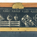 Ultra Scarce 1866 Patented John H. French School Slate with Printed Insert Guides (Hairline Crack)