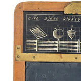 Ultra Scarce 1866 Patented John H. French School Slate with Printed Insert Guides (Hairline Crack)