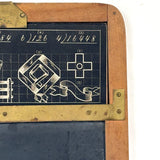 Ultra Scarce 1866 Patented John H. French School Slate with Printed Insert Guides (Hairline Crack)