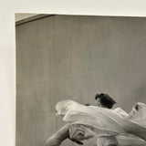 Twirling and Bending, Wonderful c. 1940s Snapshot of Two USO Dancers with View of Trees Behind