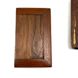 Sweet Little Antique Book Shaped Secret Opening Box with Inlaid Bird