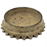 Antique French Cast Iron Spittoon (or Crown!) in Original Cream Paint