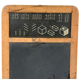 Ultra Scarce 1866 Patented John H. French School Slate with Printed Insert Guides (Hairline Crack)