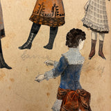 Of a Different Ilk, Exceptional Hand-colored, Artfully Composed Victorian Pictorial Scrapbook