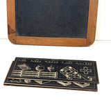 Ultra Scarce 1866 Patented John H. French School Slate with Printed Insert Guides (Hairline Crack)