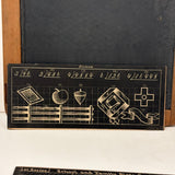 Ultra Scarce 1866 Patented John H. French School Slate with Printed Insert Guides (Hairline Crack)