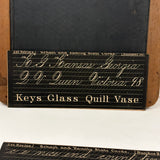 Ultra Scarce 1866 Patented John H. French School Slate with Printed Insert Guides (Hairline Crack)