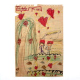 To My Mother Hou Loves Me, From Teddy, Sweet Old Double-sided Crayoned Note