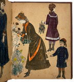 Of a Different Ilk, Exceptional Hand-colored, Artfully Composed Victorian Pictorial Scrapbook
