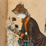 Of a Different Ilk, Exceptional Hand-colored, Artfully Composed Victorian Pictorial Scrapbook