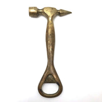 Brass Bottle Opener with Hammer and Chisel for Ice