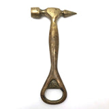 Brass Bottle Opener with Hammer and Chisel for Ice