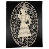 Woman in Turban, Very Intricate Old Folk Art Needle Lace Medallion