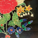 19th Century Folk Art Reverse Glass Tinsel Painting of Flower Bouquet in Great Original Frame