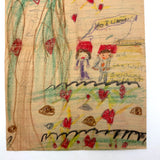 To My Mother Hou Loves Me, From Teddy, Sweet Old Double-sided Crayoned Note