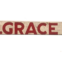 L.A. GRACE Vintage Hand-painted Wooden Sign