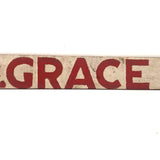 L.A. GRACE Vintage Hand-painted Wooden Sign