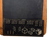 Ultra Scarce 1866 Patented John H. French School Slate with Printed Insert Guides (Hairline Crack)