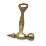 Brass Bottle Opener with Hammer and Chisel for Ice