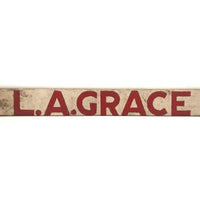 L.A. GRACE Vintage Hand-painted Wooden Sign