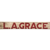 L.A. GRACE Vintage Hand-painted Wooden Sign