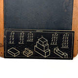 Ultra Scarce 1866 Patented John H. French School Slate with Printed Insert Guides (Hairline Crack)