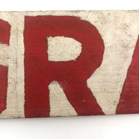L.A. GRACE Vintage Hand-painted Wooden Sign