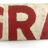 L.A. GRACE Vintage Hand-painted Wooden Sign