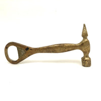 Brass Bottle Opener with Hammer and Chisel for Ice