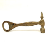 Brass Bottle Opener with Hammer and Chisel for Ice