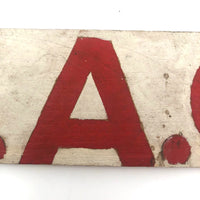 L.A. GRACE Vintage Hand-painted Wooden Sign