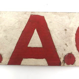 L.A. GRACE Vintage Hand-painted Wooden Sign