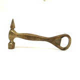 Brass Bottle Opener with Hammer and Chisel for Ice