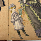 Of a Different Ilk, Exceptional Hand-colored, Artfully Composed Victorian Pictorial Scrapbook