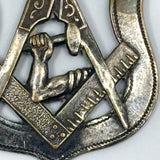 Antique Masonic Jr Order of American Mechanics Council Badge with American Flag