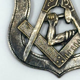 Antique Masonic Jr Order of American Mechanics Council Badge with American Flag