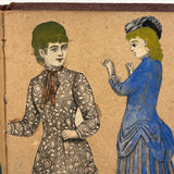 Of a Different Ilk, Exceptional Hand-colored, Artfully Composed Victorian Pictorial Scrapbook