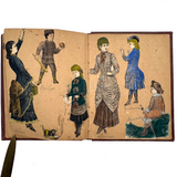 Of a Different Ilk, Exceptional Hand-colored, Artfully Composed Victorian Pictorial Scrapbook