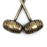 Antique Odd Fellows Double Gavel Pendant