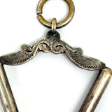 Antique Odd Fellows Double Gavel Pendant